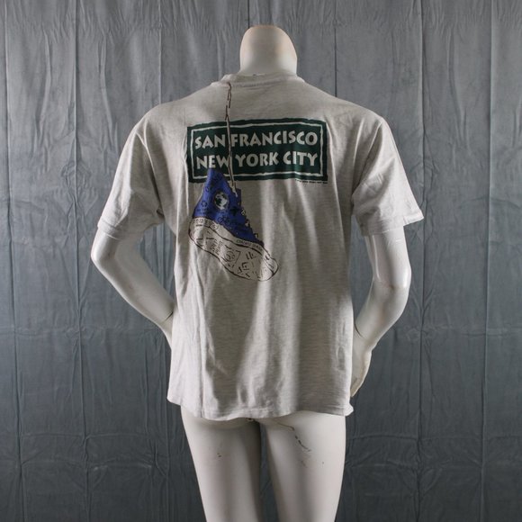 Vitnage Greepeace Shirt - Greenpeace Walk 1992 Shoe Graphic - Men's Large - Picture 6 of 11